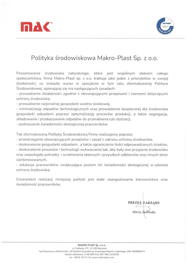 Polityka Środowiskowa
